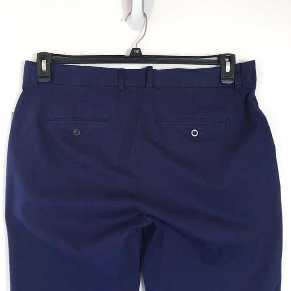 Reyn Spooner Women 12 Dobby Pants Navy Blue Chino Trousers Stretch Twill NEW - Picture 6 of 6